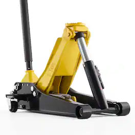 VEVOR - Low Profile Floor Jack, 3 Ton (6614 lbs) Capacity, Steel Racing Floor Jack with Dual Pistons Quick Lift Pump, Hydraulic - Black;Yellow