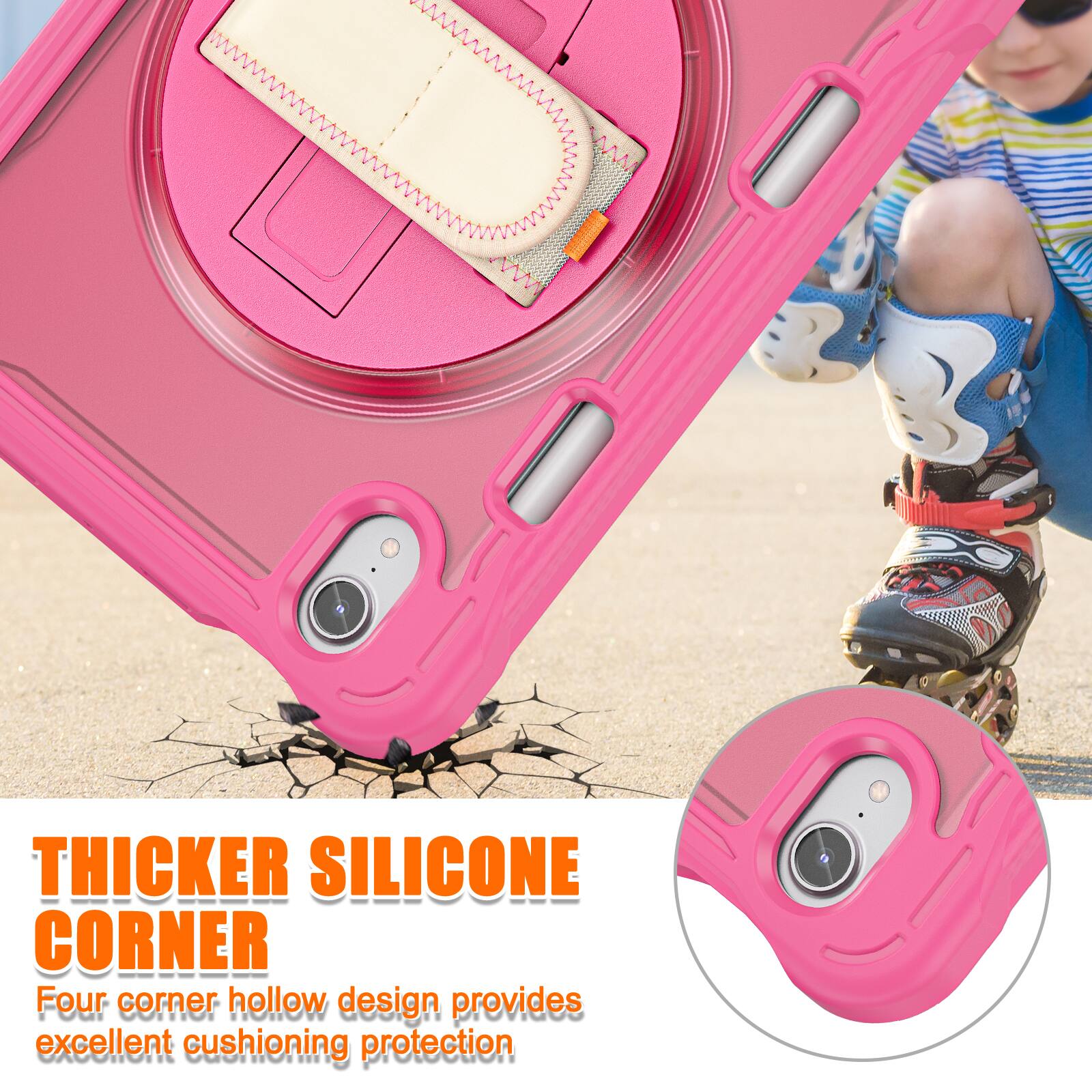 THICKER SILICONE CORNER

Four corner hollow design provides excellent cushioning protection