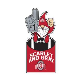 Evergreen Enterprises - Ohio State Buckeyes 30" Metal Gnome 3-in-1 Outdoor Yard Sign - Multicolor