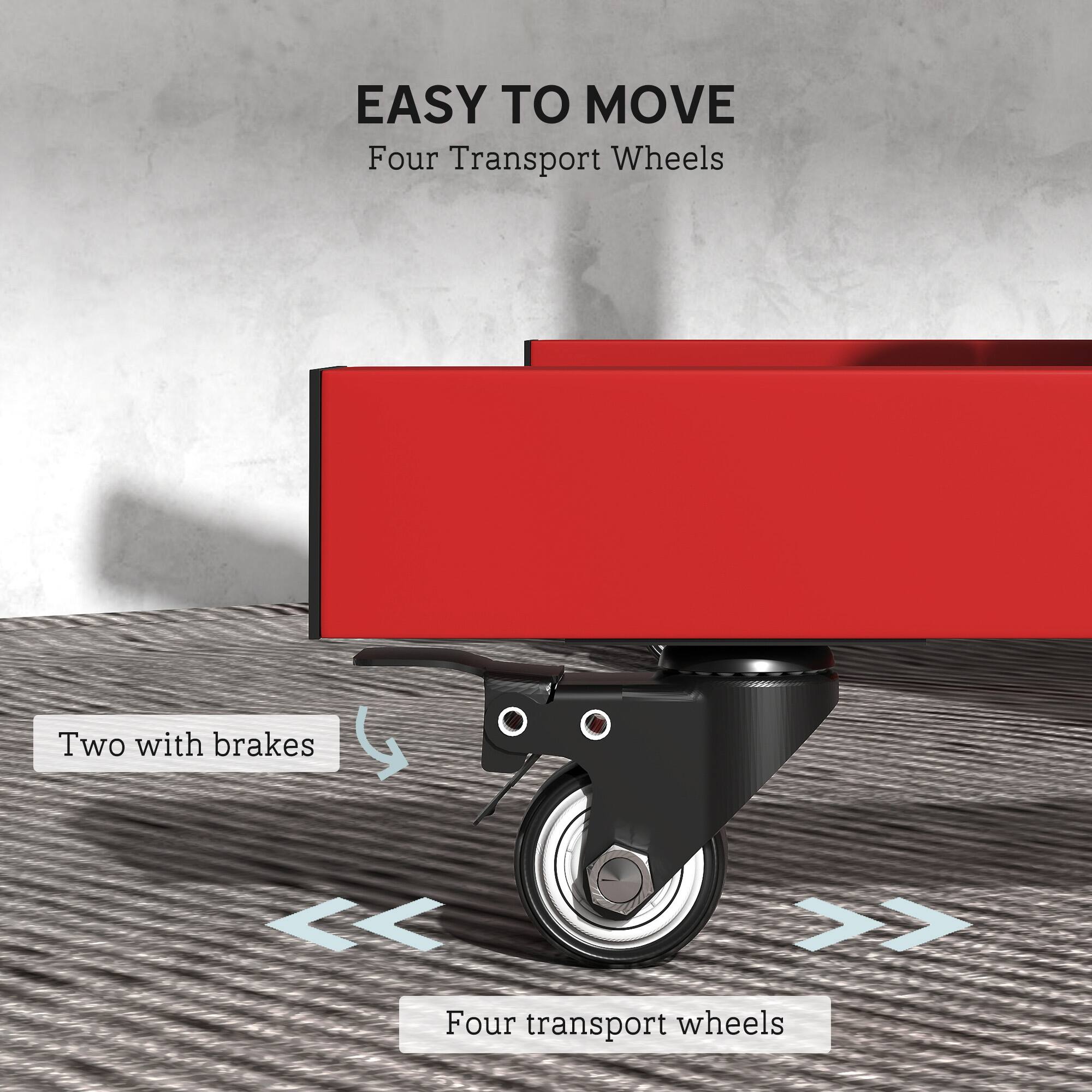EASY TO MOVE  
Four Transport Wheels  
Two with brakes  
Four transport wheels