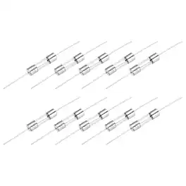 Unique Bargains - 10pcs Glass Tube Fuses, Axial-with Lead Wire 5x20mm 12A 250V for Replacing or Repairing Many Home Electronics (F12A) - Silver