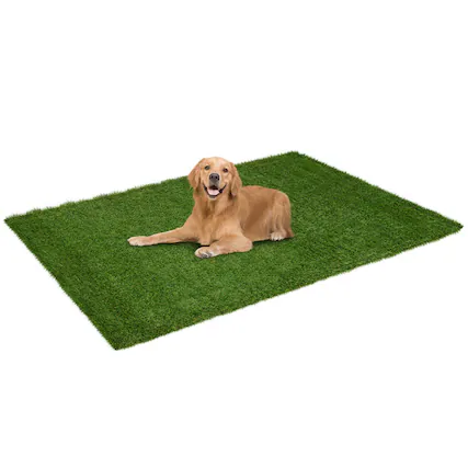 Front. Costway - Costway 4 x 6 FT Artificial Grass Turf with Drainage Holes Nonslip Bottom 60 OZ Heavy - Green.