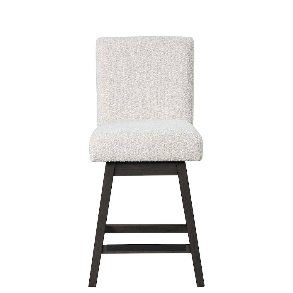 Back. New Classic Furniture - High Line Swivel Counter Chair (Set of 2) - White.