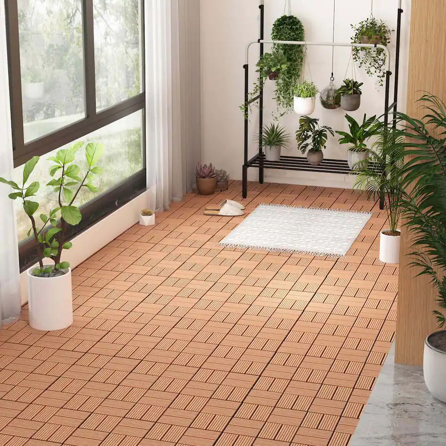 Costway 18 PCS Interlocking Deck Tiles 12