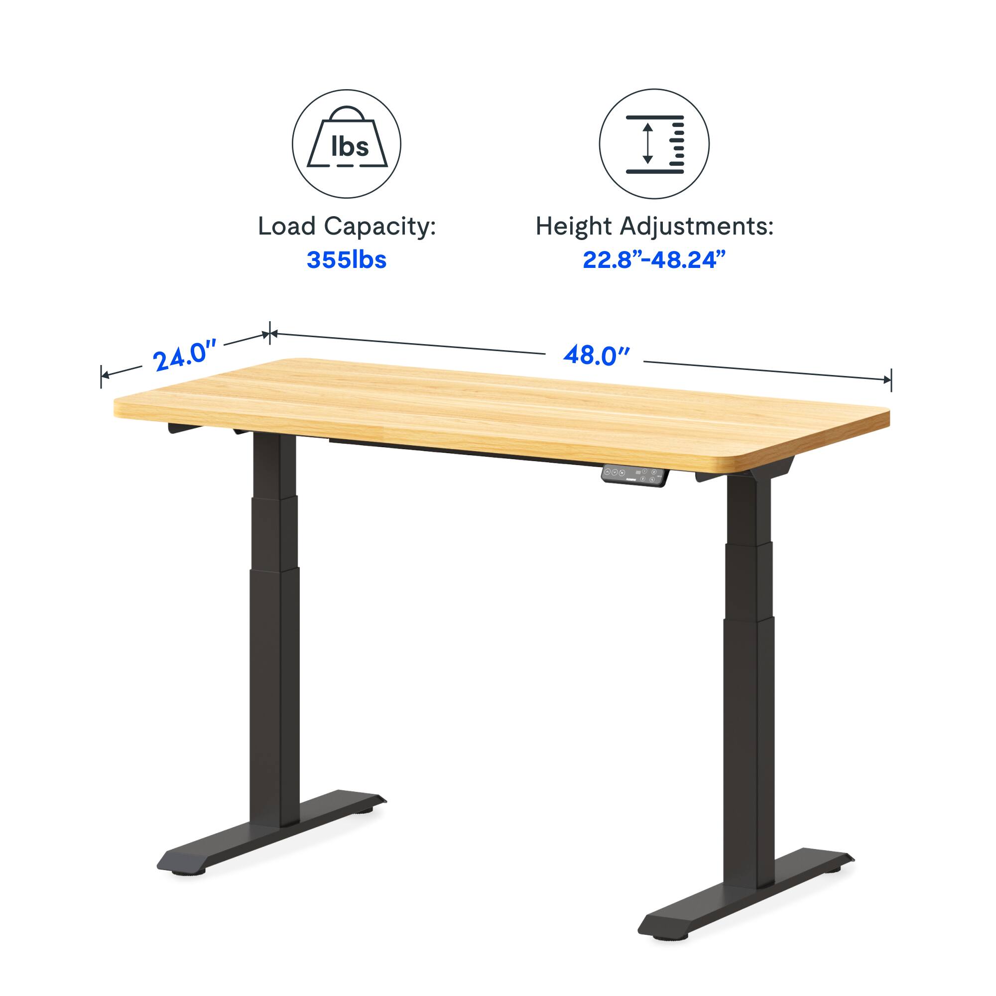 evafan2015　FLEXISPOT E7 FlexiSpot E7 48''W Electric Adjustable Standing Desk Chipboard