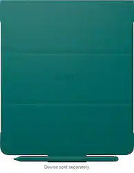 Amazon - Kindle Scribe Folio Cover with Magnetic Attach - Plant Based Leather - Jade - Front_Zoom