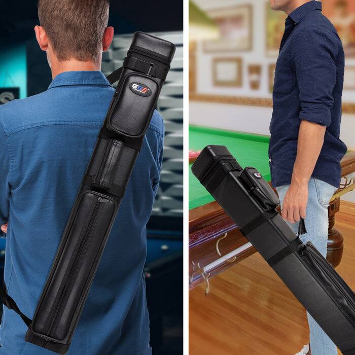 Alt View 3. GSE Games & Sports Expert - 3x6 Square Hard Pool Cue Case, Billiard Stick Carrying Case for 3 Sticks, Billiard Cue Cases - Black - Black.