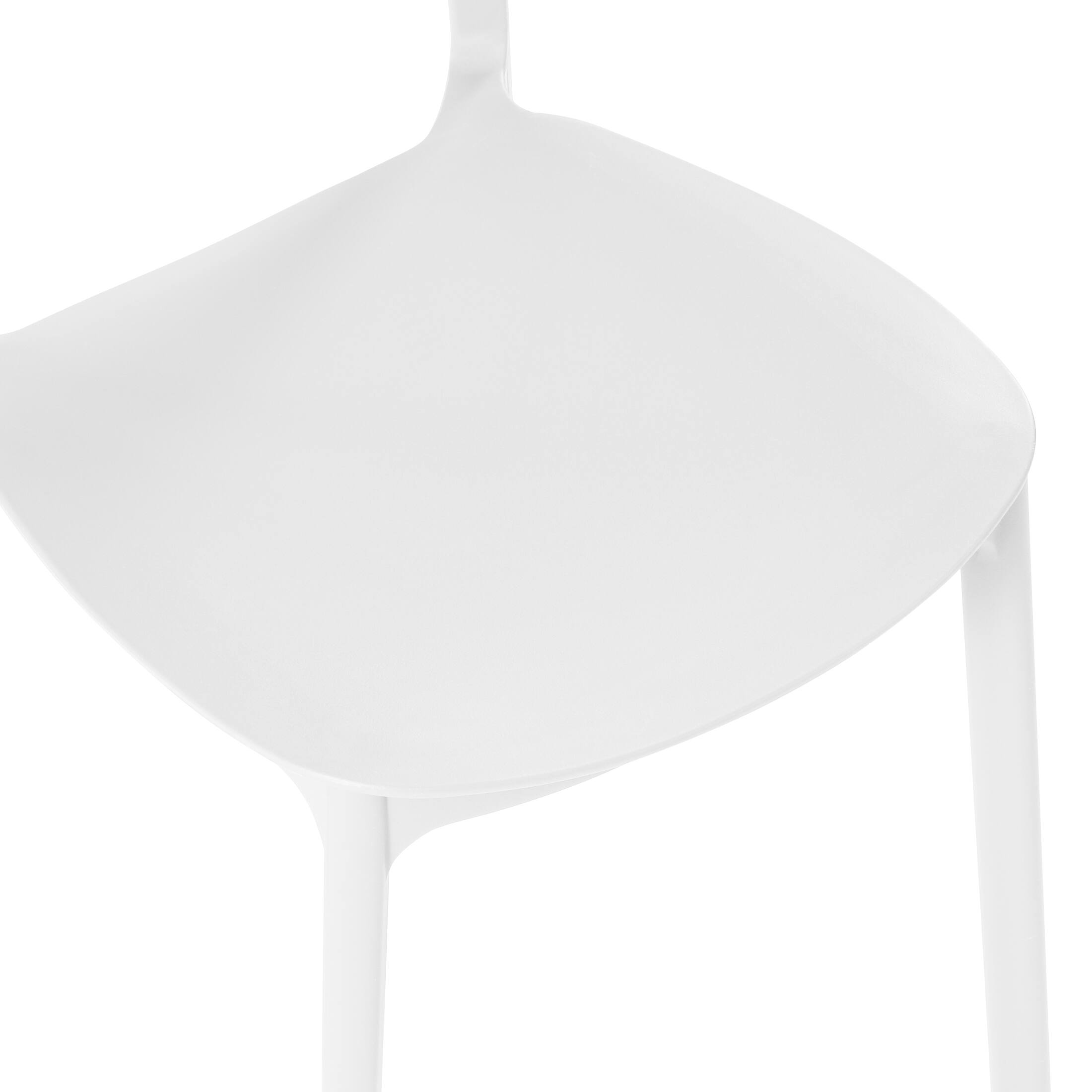 Alt View 2. WestinTrends - WestinTrends Playa Modern Stackable Polypropylene Plastic Patio Dining Chair (Set of 2) - White.
