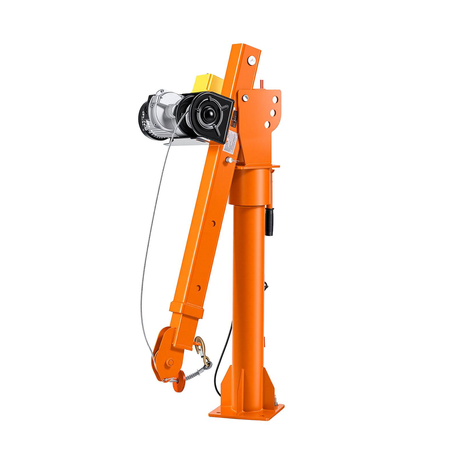Alt View 5. VEVOR - Electric Truck Crane, 2200 lbs Pickup Truck Crane with 2200 LBS Electric Hoist, 360° Rotating Telescopic Boom, Premium - Orange;Black.