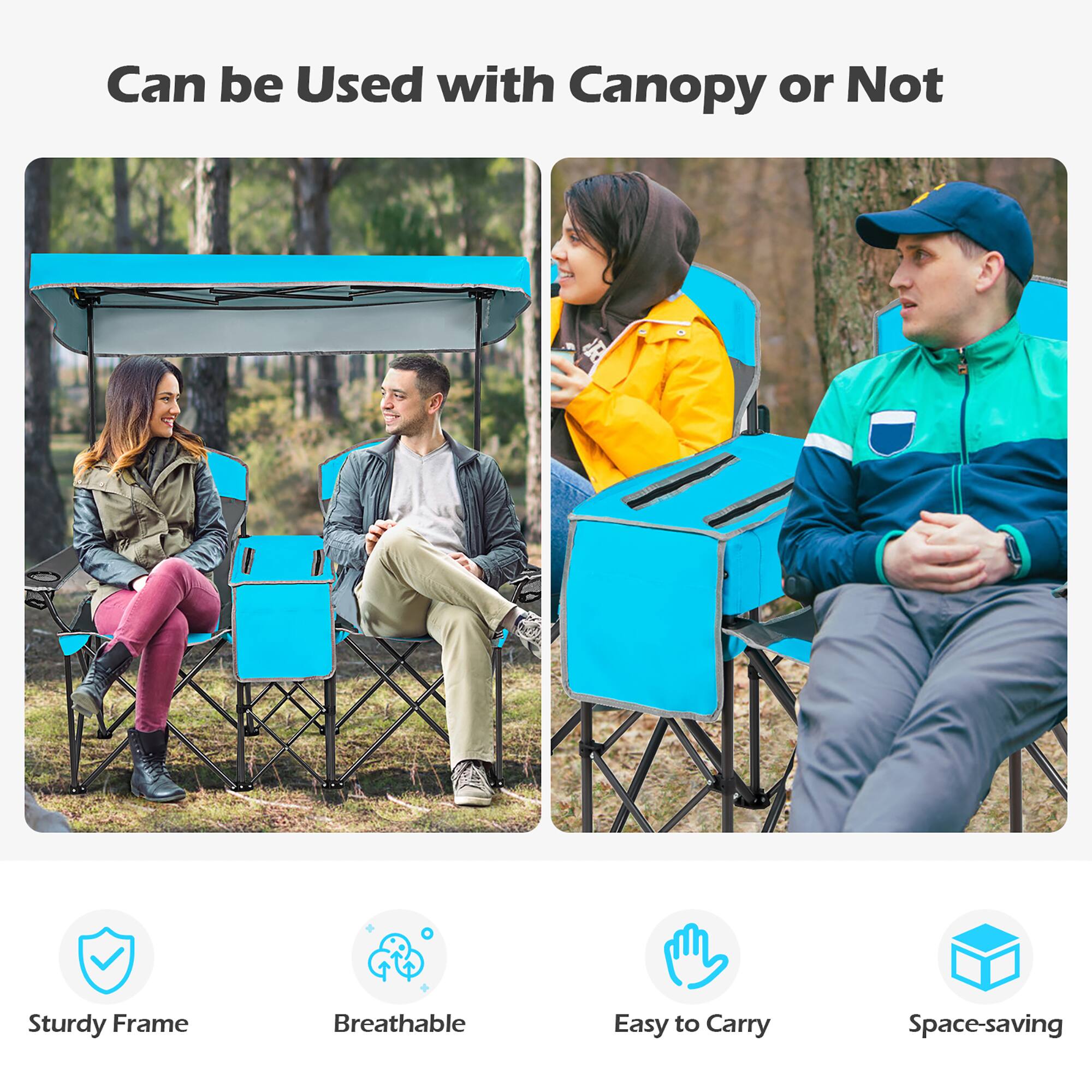 Can be Used with Canopy or Not

- Sturdy Frame
- Breathable
- Easy to Carry
- Space-saving