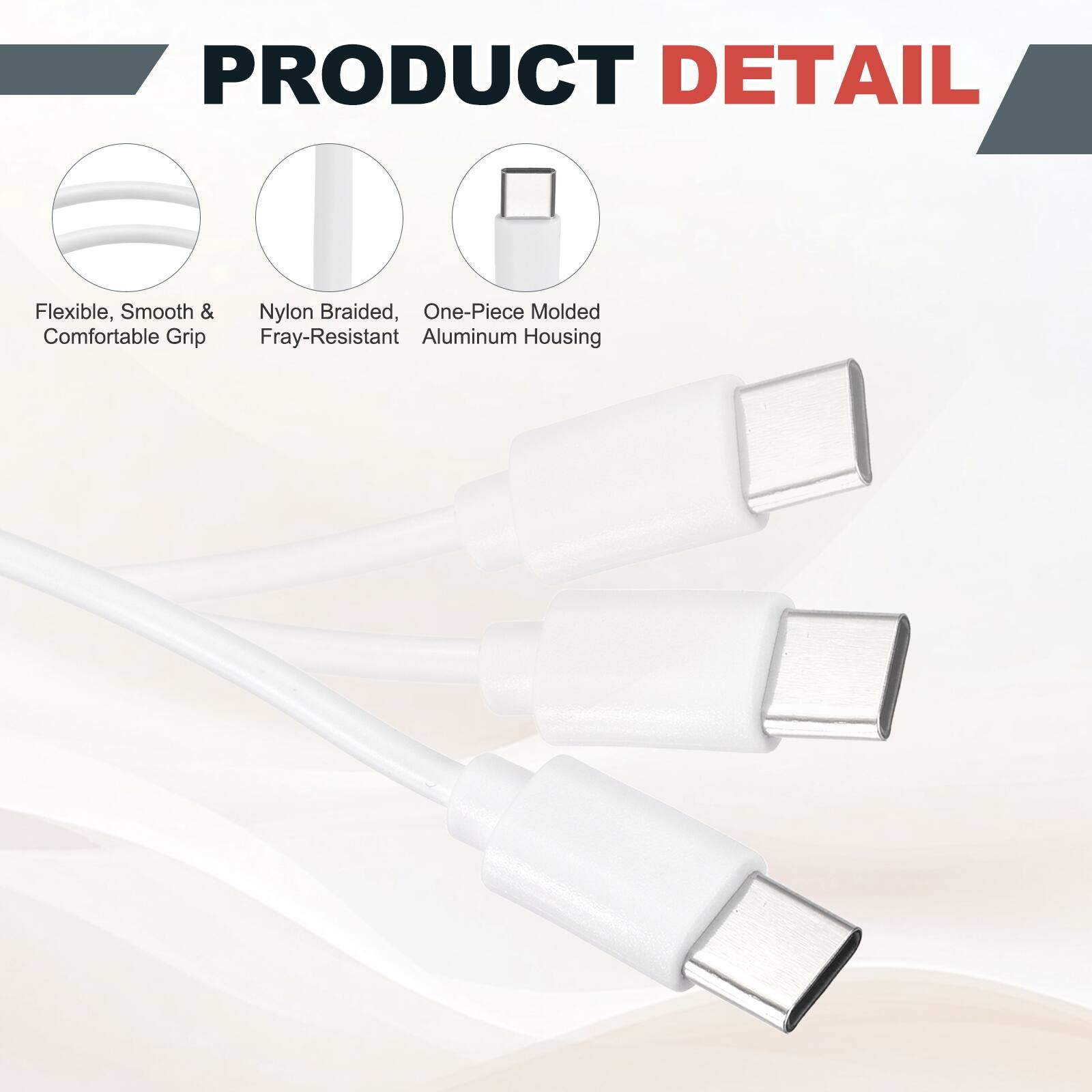 PRODUCT DETAIL

- Flexible, Smooth & Comfortable Grip
- Nylon Braided, Fray-Resistant
- One-Piece Molded Aluminum Housing