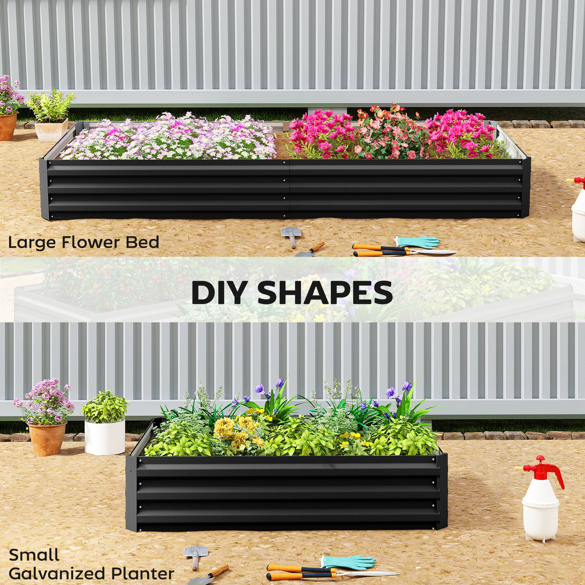 Large Flower Bed DIY SHAPES  
Small Galvanized Planter