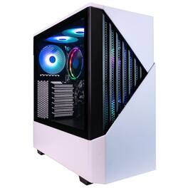 Periphio - Castle Gaming PC Desktop - AMD Ryzen 5 CPU, Vega 7 Graphics, 16GB RAM 1TB Storage, WiFi Built-In Win 11 Gaming - White