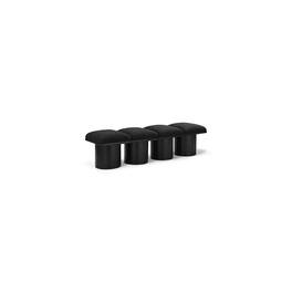 Meridian Furniture - Pavilion Bench - Black Boucle Fabric