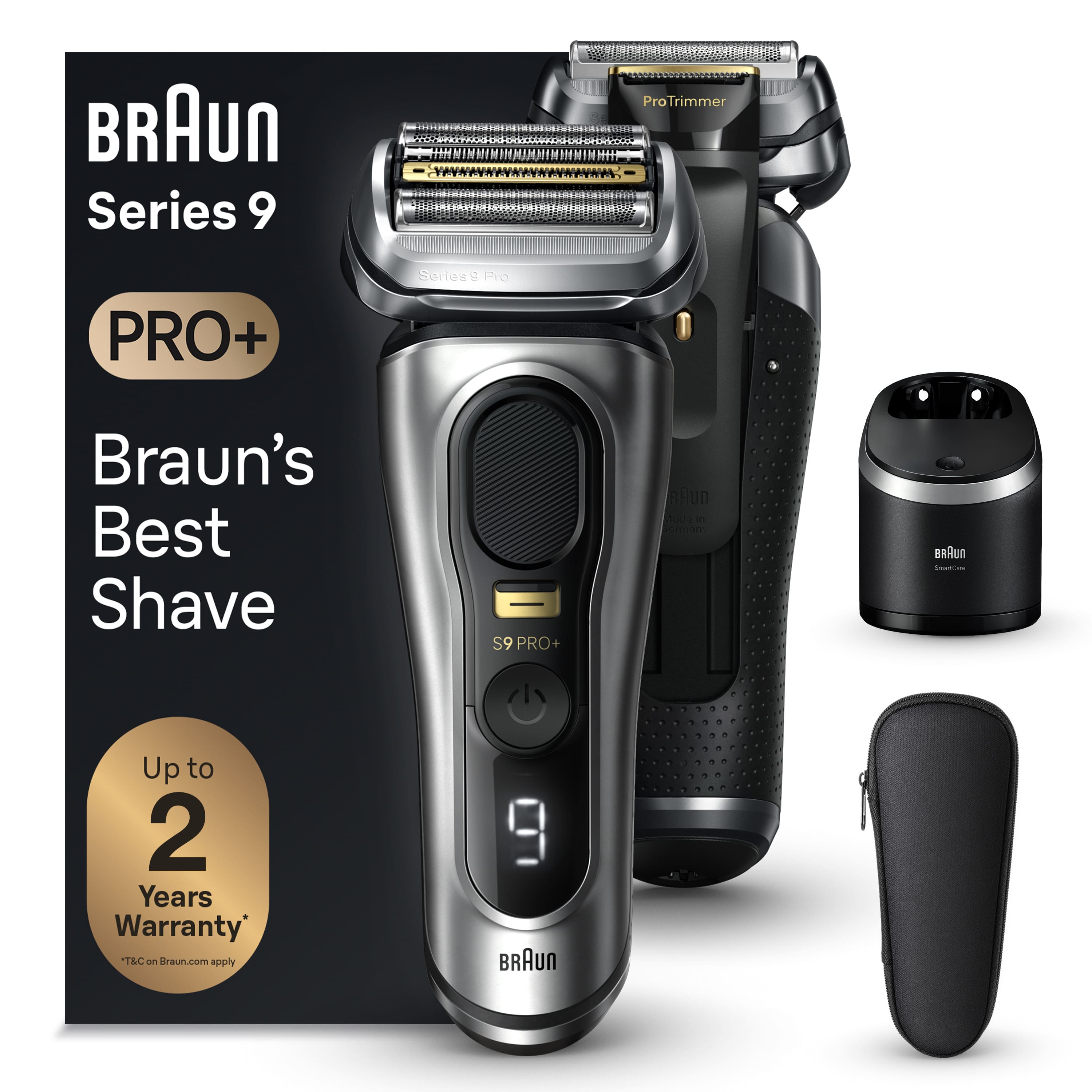 Braun Series 9 PRO+ Electric Shaver with 6 in 1 SmartCare Center - Silver