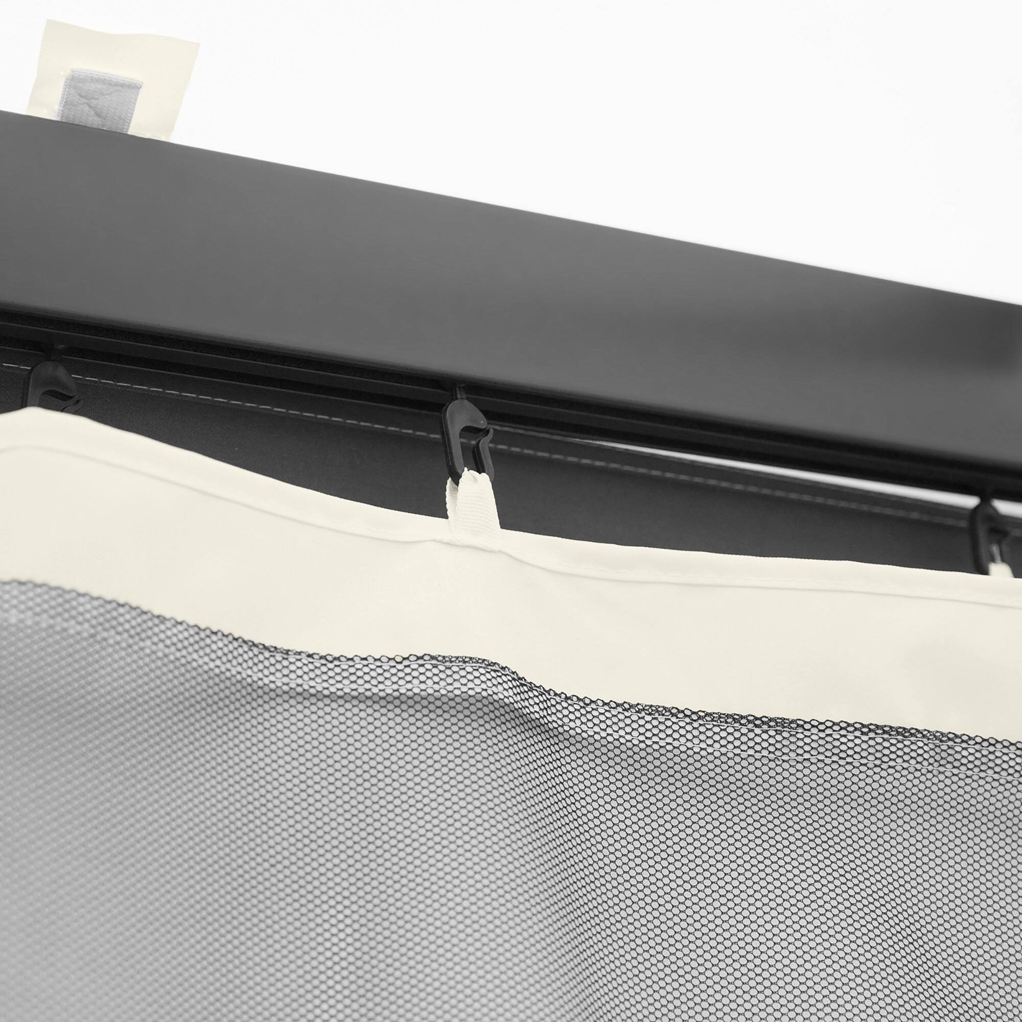 Alt View 4. Outsunny - 10' x 10' Universal Replacement Mesh Sidewall Netting for Patio Gazebos and Canopy Tents with Zippers, Sidewall Only - White.