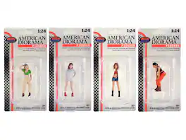 "Hip Hop Girls" 4 Piece Figure Set for 1/24 Scale Models by American Diorama