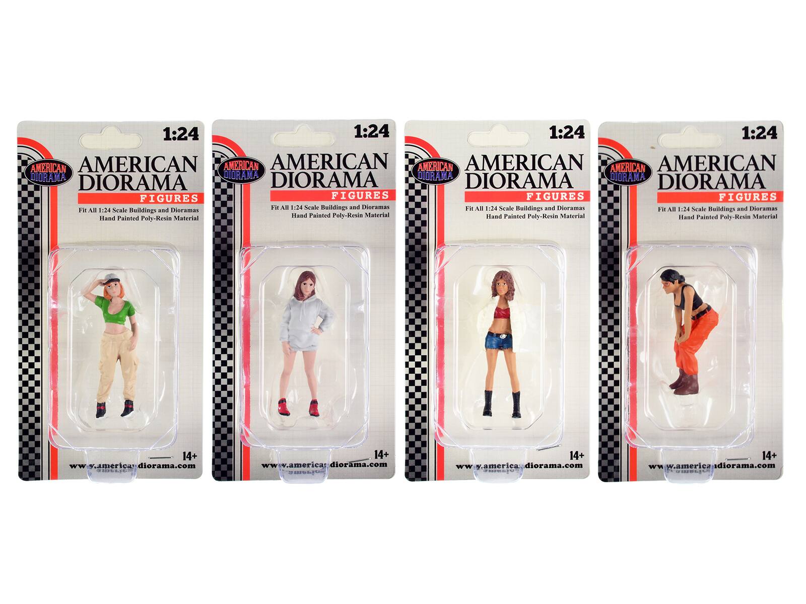 1:24  
AMERICAN DIORAMA  
FIGURES  

Fit All 1:24 Scale Buildings and Dioramas  
Hand Painted Poly-Resin Material  

14+  
www.americadiorama.com  

1:24  
AMERICAN DIORAMA  
FIGURES  

Fit All 1:24 Scale Buildings and Dioramas  
Hand Painted Poly-Resin Material  

14+  
www.americadiorama.com  

1:24  
AMERICAN DIORAMA  
FIGURES  

Fit All 1:24 Scale Buildings and Dioramas  
Hand Painted Poly-Resin Material  

14+  
www.americadiorama.com  

1:24  
AMERICAN DIORAMA  
FIGURES  

Fit All 1:24 Scale Buildings and Dioramas  
Hand Painted Poly-Resin Material  

14+  
www.americadiorama.com