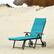 Alt View 3. Costway - Aluminum Rattan Lounger Recliner 5-Position Adjustable Chair - Turquoise.