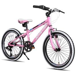 JOYSTAR - Lubbock 20 Inch Kids Bike with 7-Speed, Hardtail Mountain Bike for Kids Ages 6-10 MTB for Boys Girls - Pink