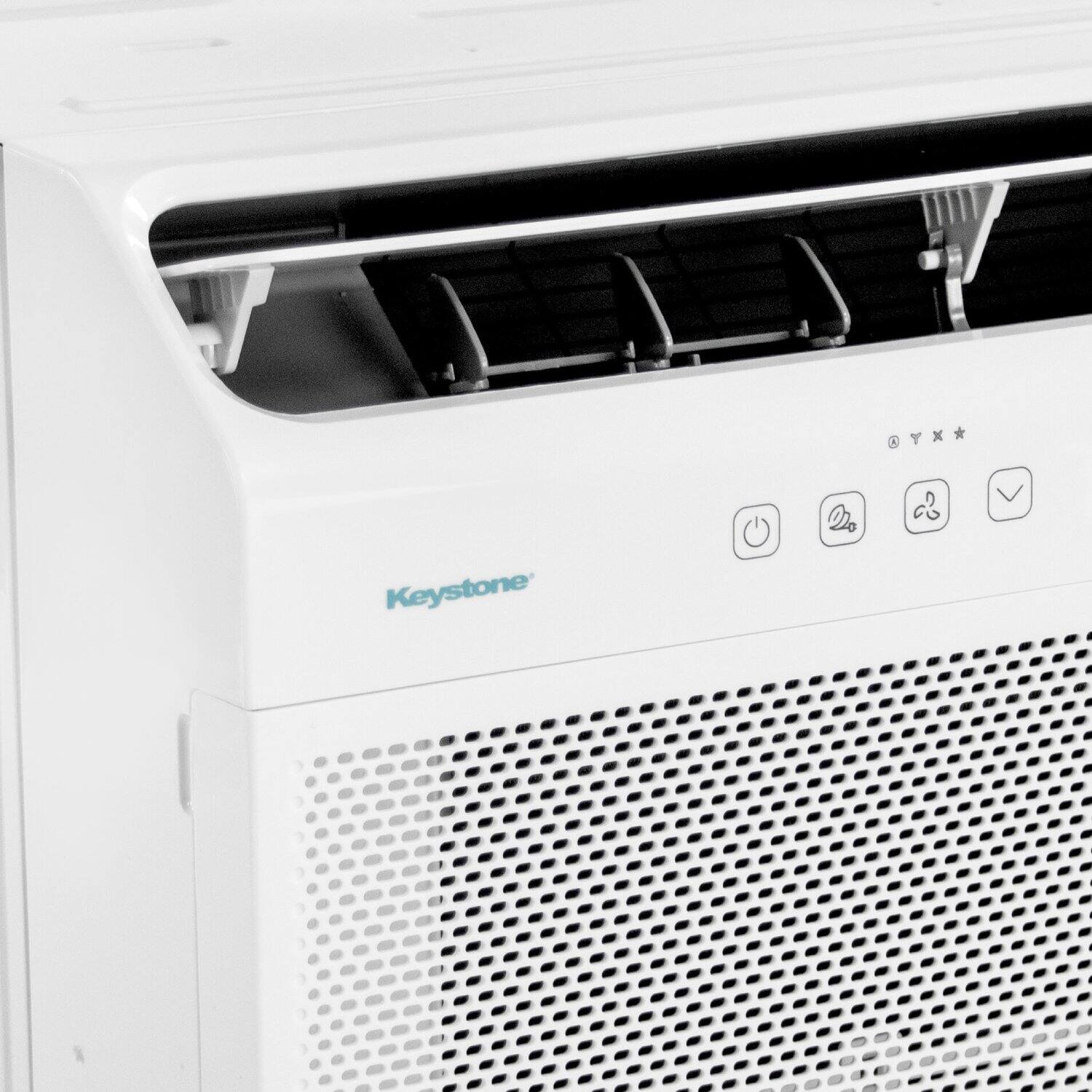 Alt View 14. Keystone - 550 Sq. Ft 12,000 BTU Window Mounted Inverter Air Conditioner with 10,000 BTU  Supplemental Heat Function - White.