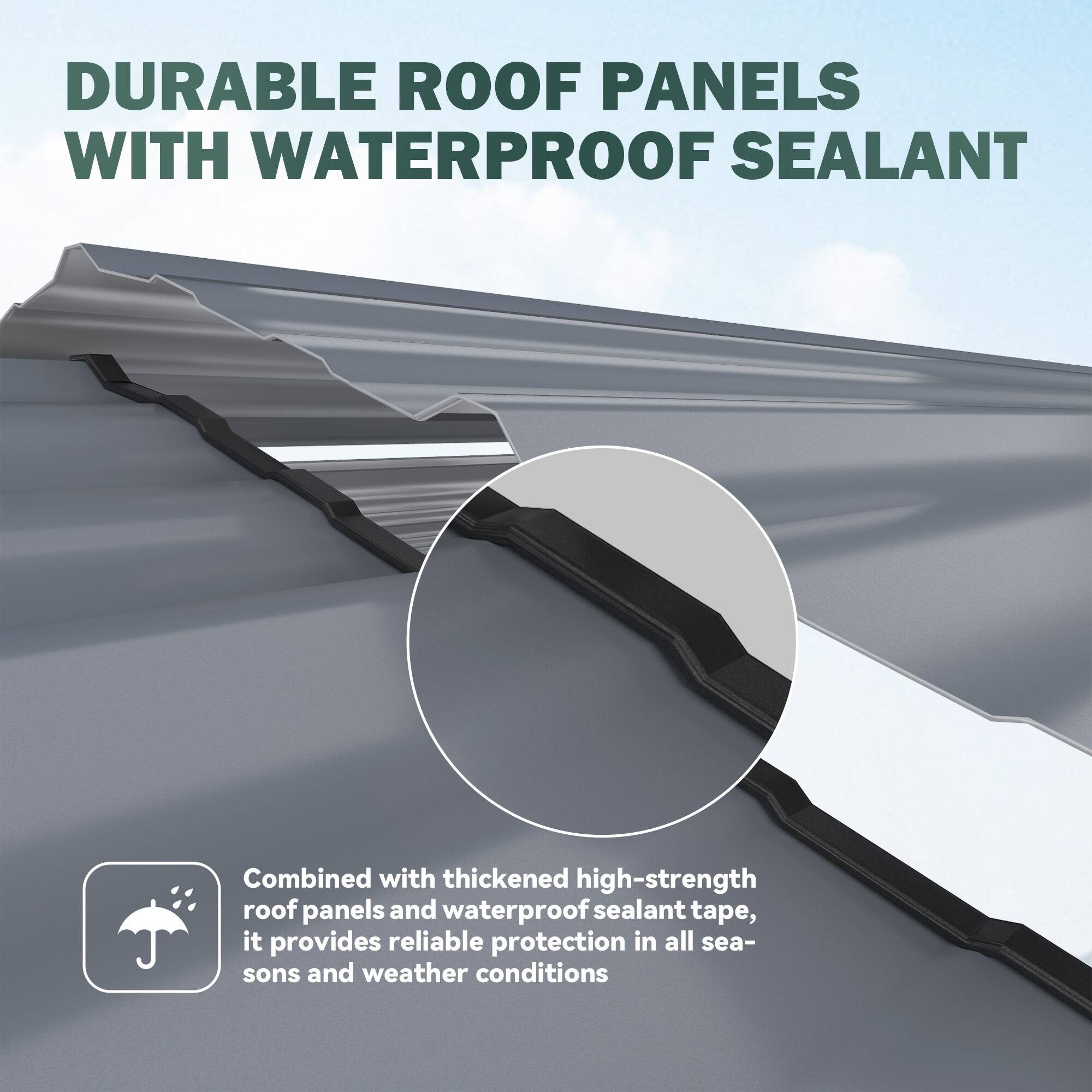 DURABLE ROOF PANELS WITH WATERPROOF SEALANT

Combined with thickened high-strength roof panels and waterproof sealant tape, it provides reliable protection in all seasons and weather conditions