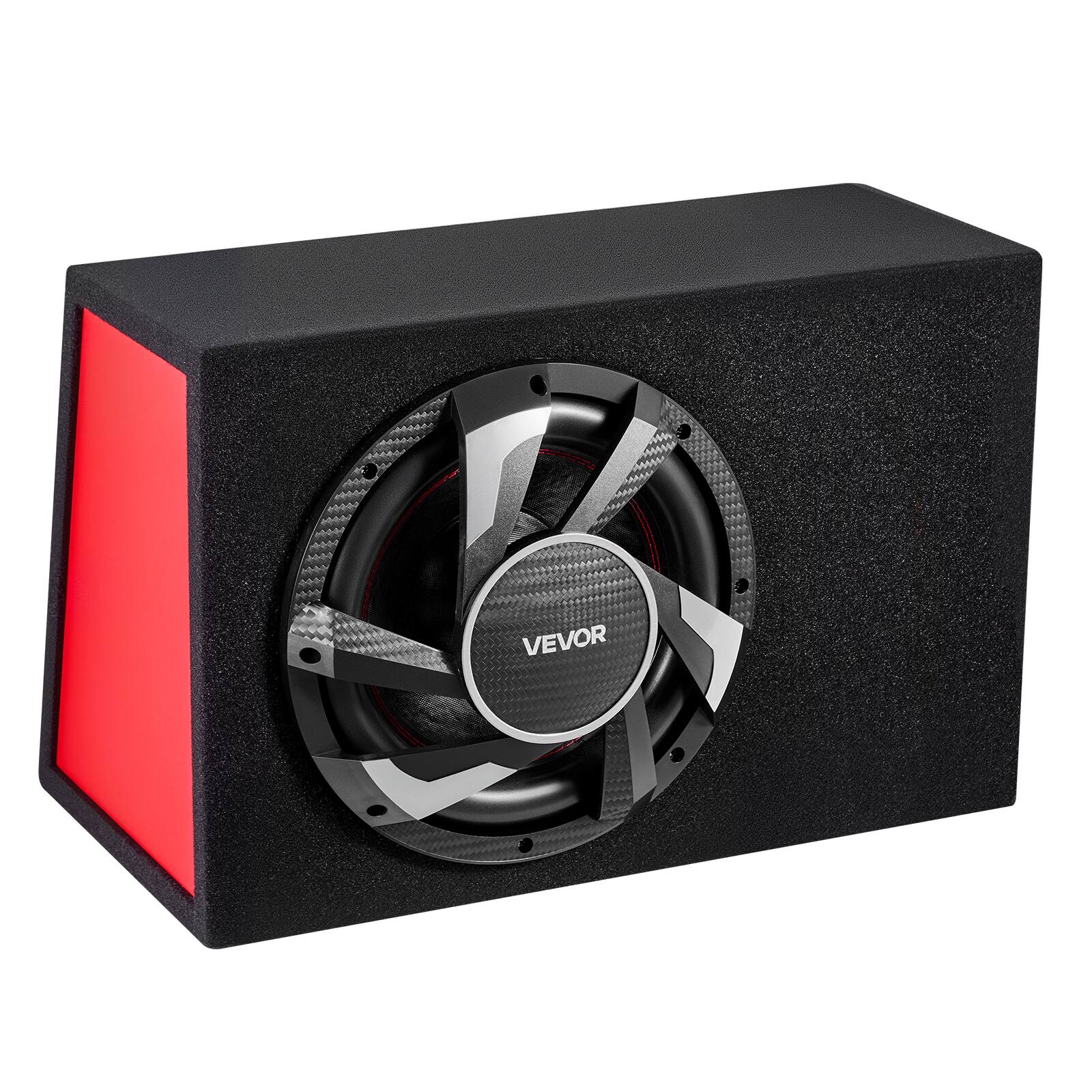 Alt View 5. VEVOR - Subwoofer Bass Package, 12 in, 245W RMS, Complete Car Audio Subwoofer and Amp Package, with Loaded Enclosure - Black.
