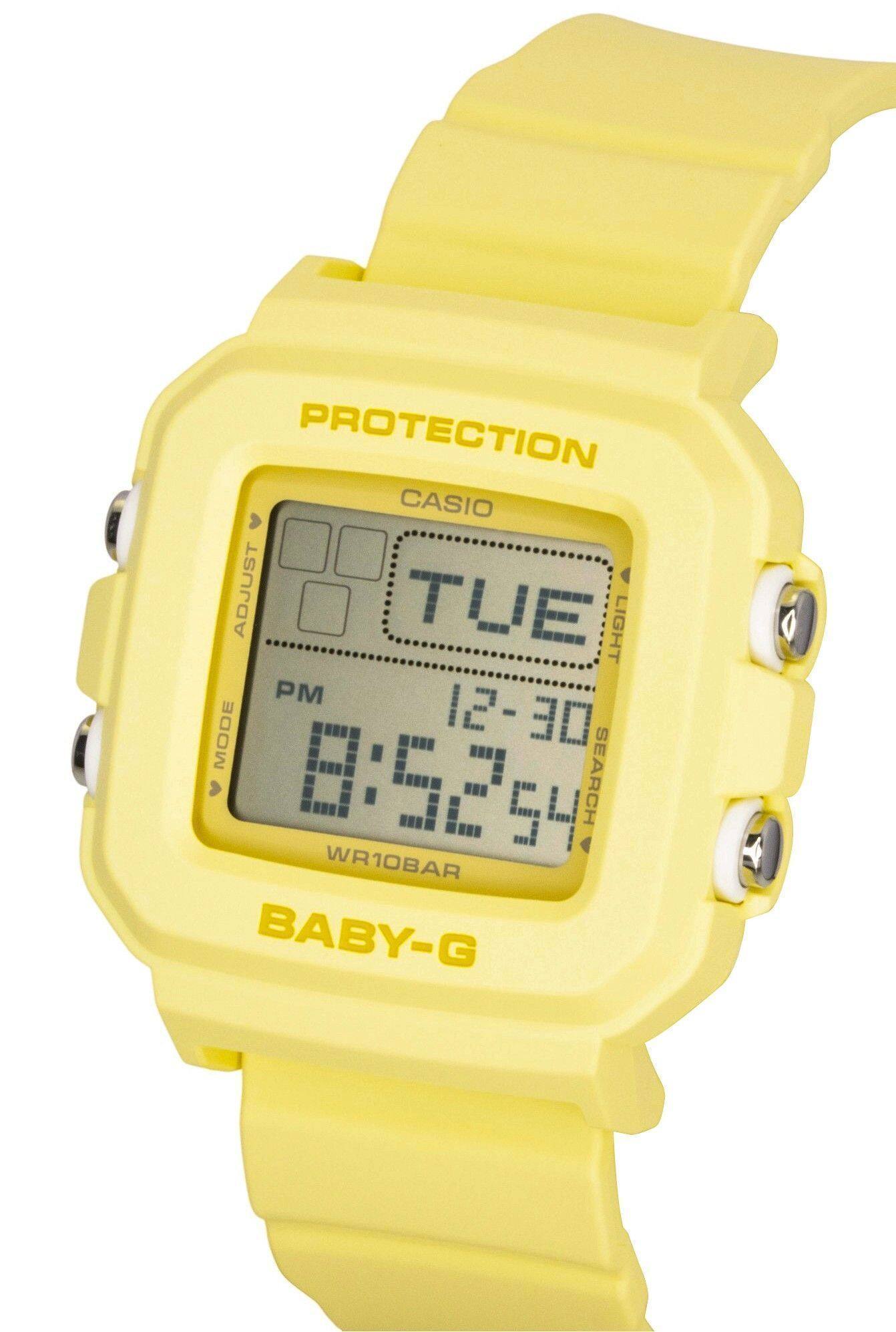 PROTECTION CASIO ADJUST TUE LIGHT PM MODE 12-30 8:52 54 SEARCH WR10BAR BABY-G