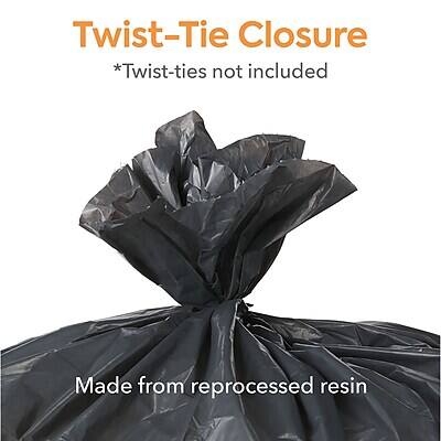 Twist-Tie Closure  
*Twist-ties not included  

Made from reprocessed resin