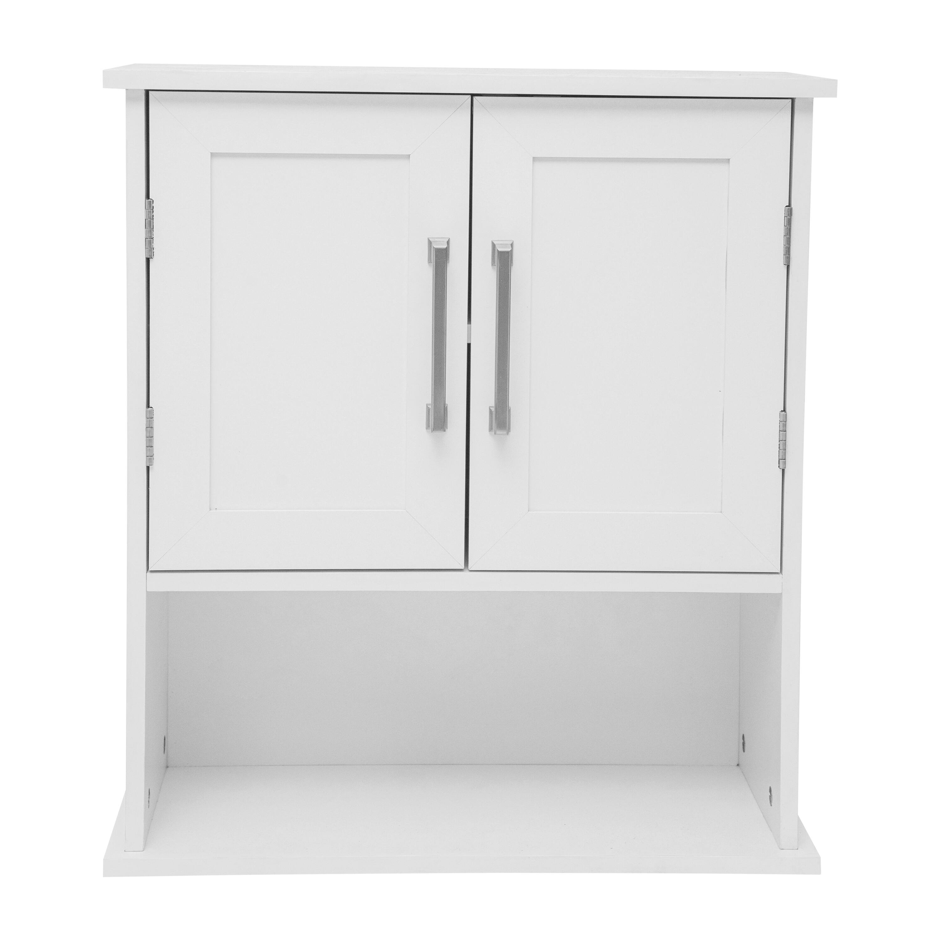 Alt View 8. Emma + Oliver - Modern Bathroom Wall Mount Medicine Cabinet with Magnetic Close Doors - White.