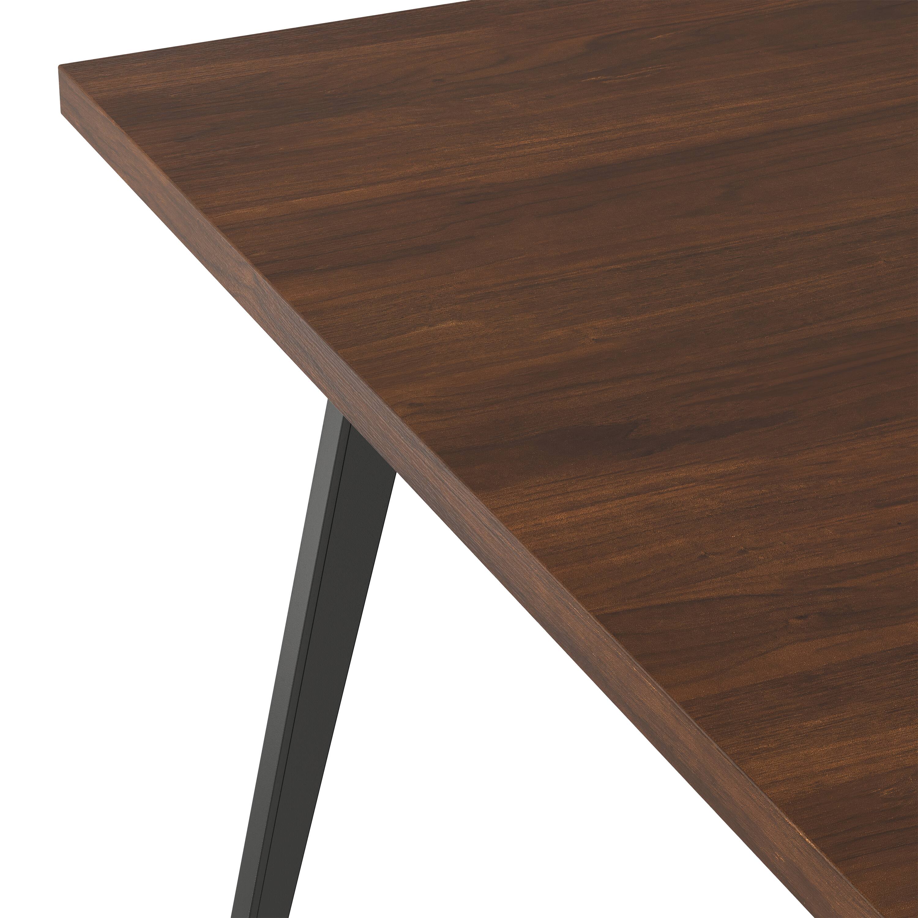 Alt View 4. Simpli Home - Lowry 54 inch x 54 inch Square Modern Industrial Square Dining Table in Walnut Veneer - Walnut Veneer.