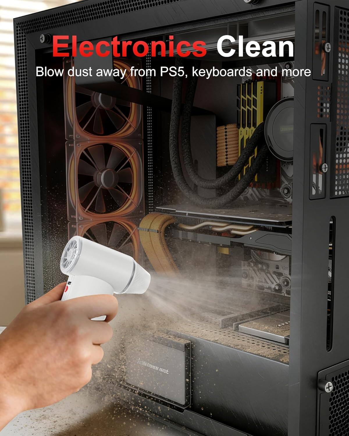 Electronics Clean  
Blow dust away from PS5, keyboards and more