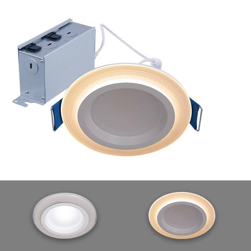 Angle. Halo - Halo White 4 in. W LED Canless Recessed Downlight 9.5 W.