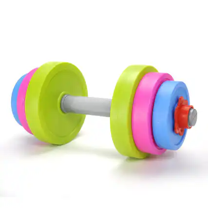 Front. JuzToys - Kids Weight Set Dumbbells, kids Exercise Equipment for Toddler Gym, Adjustable Workout Toy - Multi.