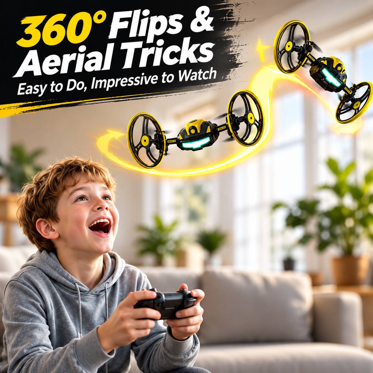 360° Flips & Aerial Tricks  
Easy to Do, Impressive to Watch