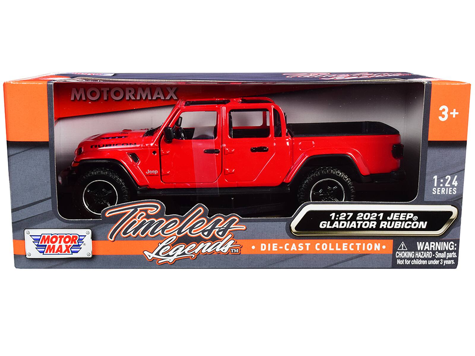 MOTORMAX F 3+ RUBICON Jeep 1:24 SERIES 1:27 2021 JEEP Tameless GLADIATOR RUBICON MAX Legends TM DIE-CAST COLLECTION WARNING: CHOKING HAZARD Small parts. Not for children under 3 years.