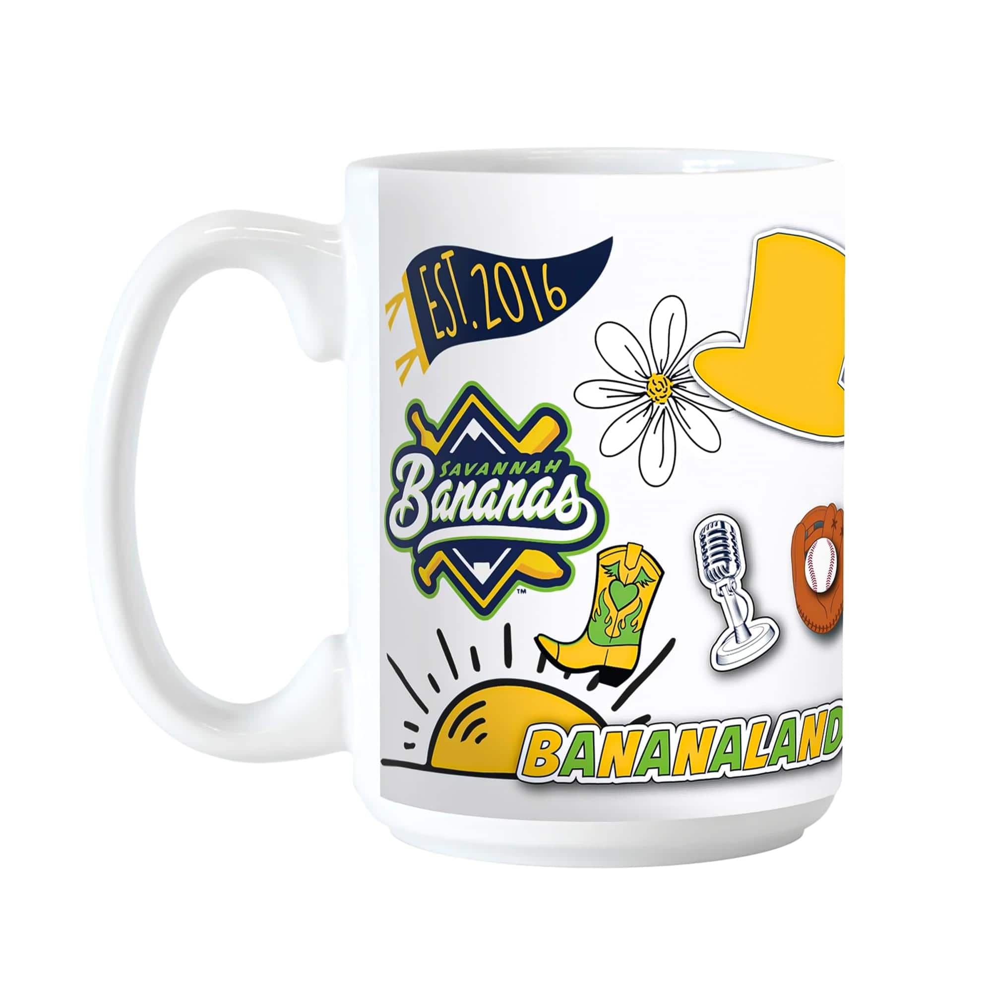 Logo Brands - Savannah Bananas Icons 15 Ounce Ceramic Mug - Multi-Colored
