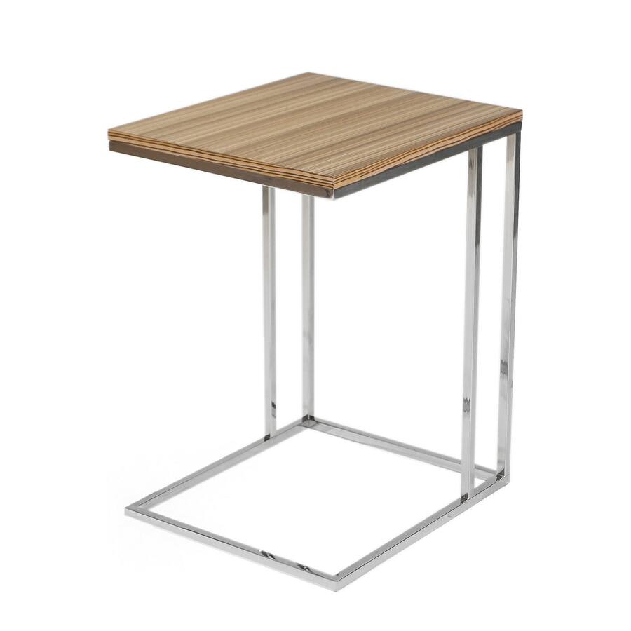 Zen Side Table Manhattan Lane Zen 23 Inch Side Table, Rectangular Tray Top, C Chrome ...