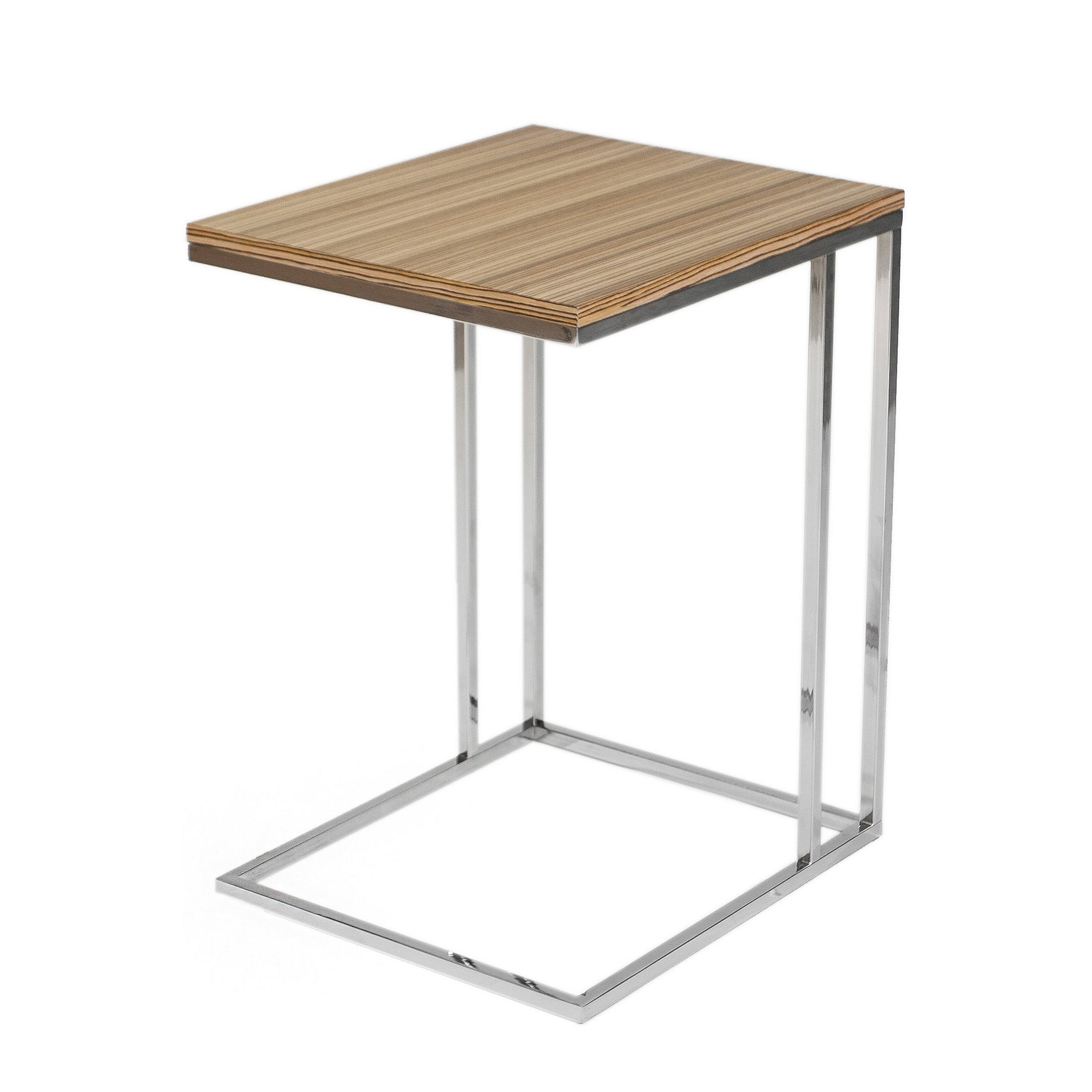 Manhattan Lane Zen 23 Inch Side Table, Rectangular Tray Top, C Chrome ...