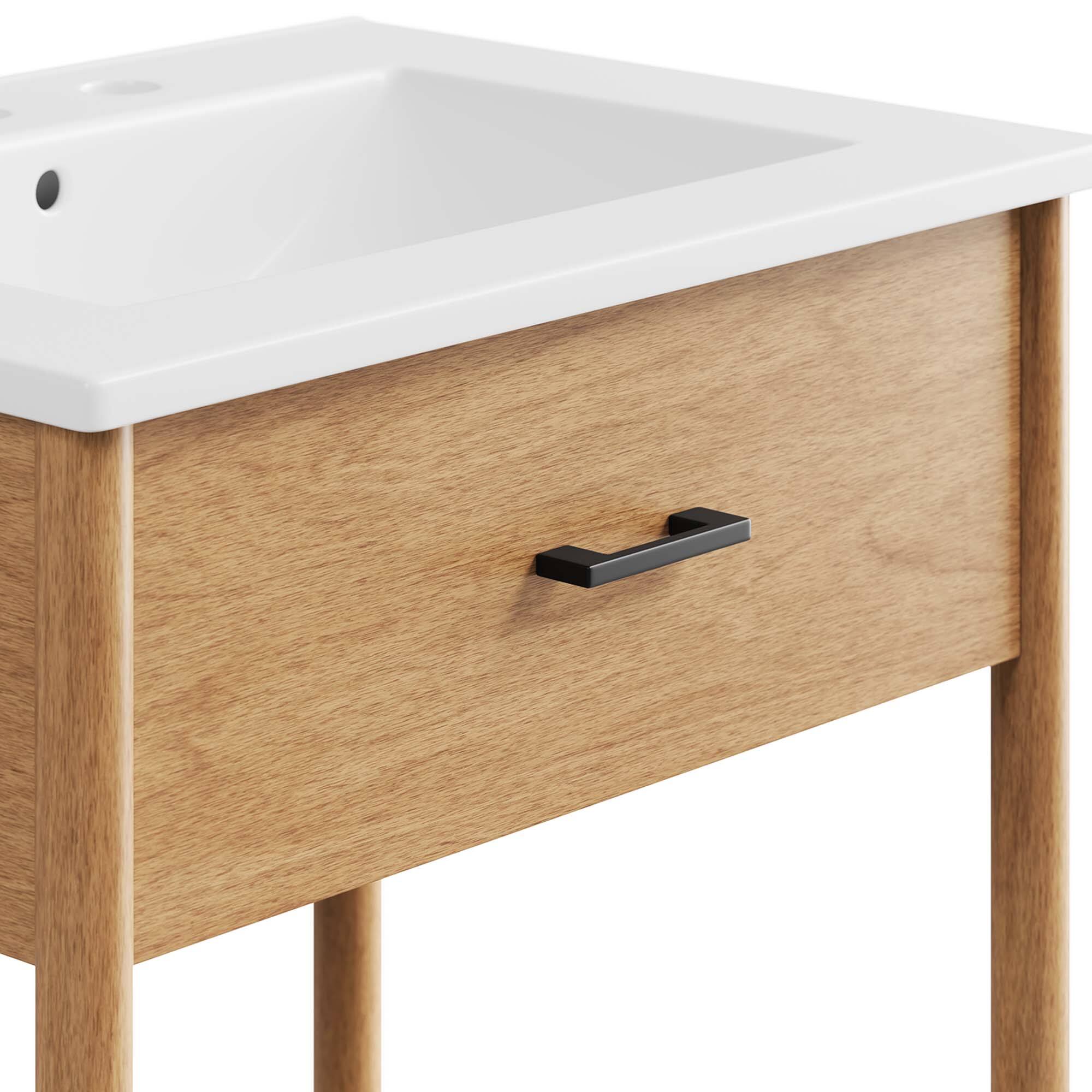 Alt View 5. Modway - Zaire Bathroom Vanity Basin Included by Modway - Natural White.