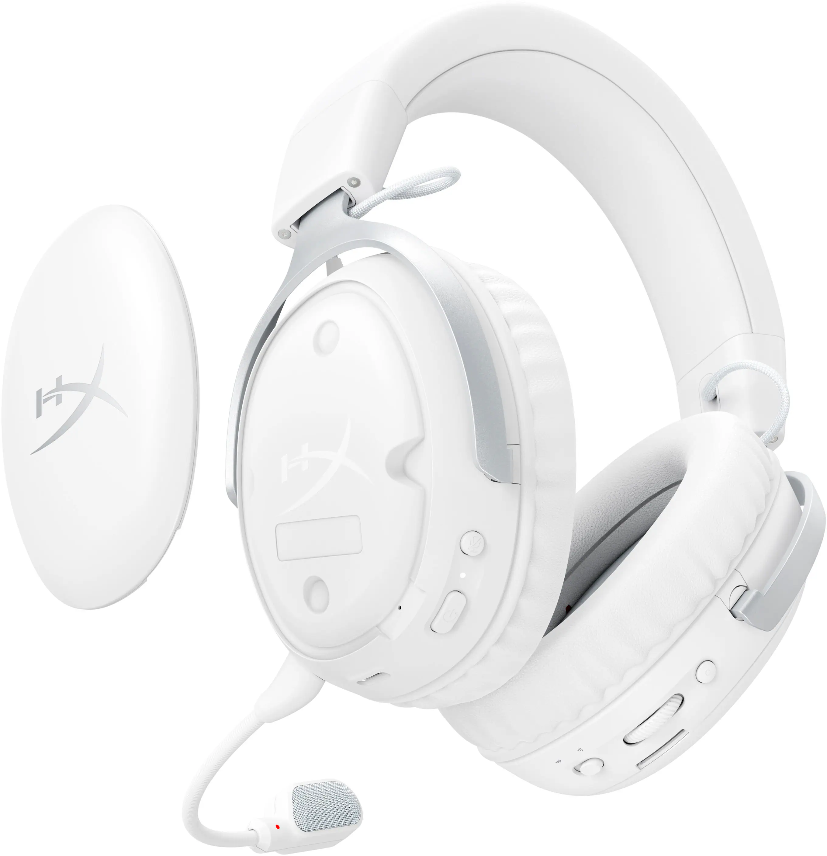 Alt View 13. HyperX - Cloud III S Wireless Gaming Headset for PC, PS5, PS4, Nintendo Switch, Mac, and Mobile - White.