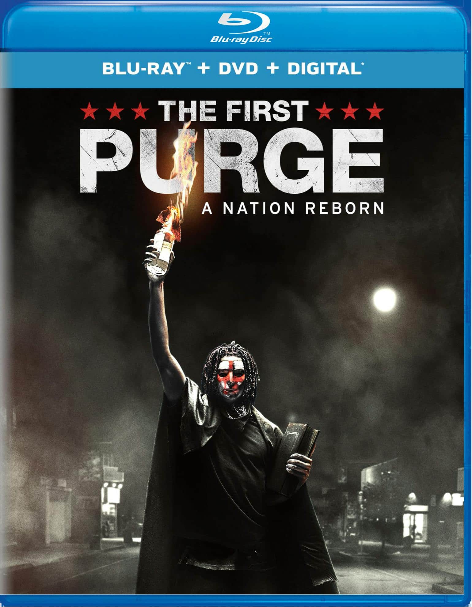 Front. The First Purge (DVD + Digital) [Blu-ray].