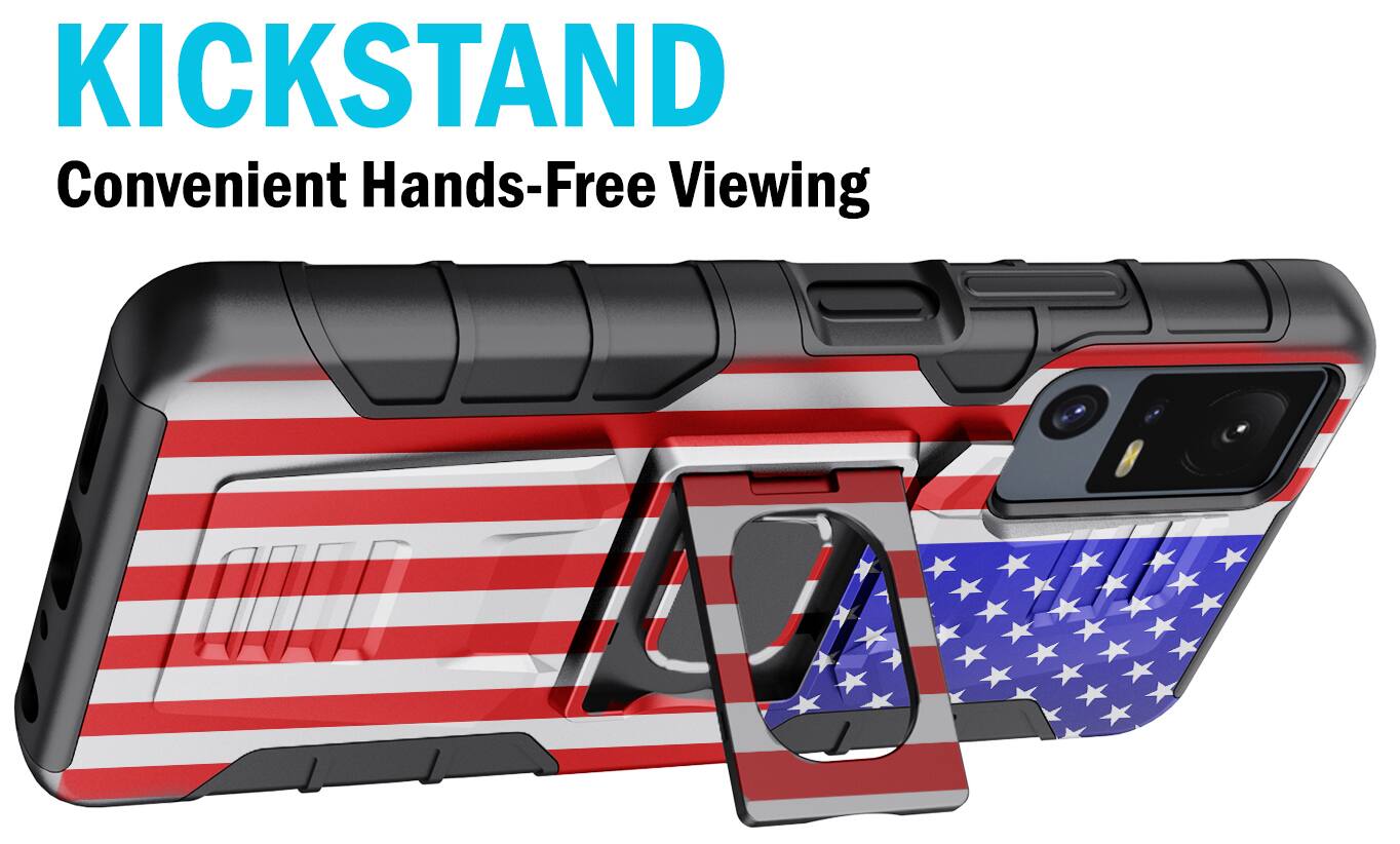 KICKSTAND  
Convenient Hands-Free Viewing