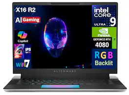 Alienware - x16 R2 Gaming Laptop (Ultra 9-185H, 32GB, 1TB PCIe SSD, 16.0 WQXGA (2560x1600), RTX 4080, Win 11 Home) - Lunar Silver