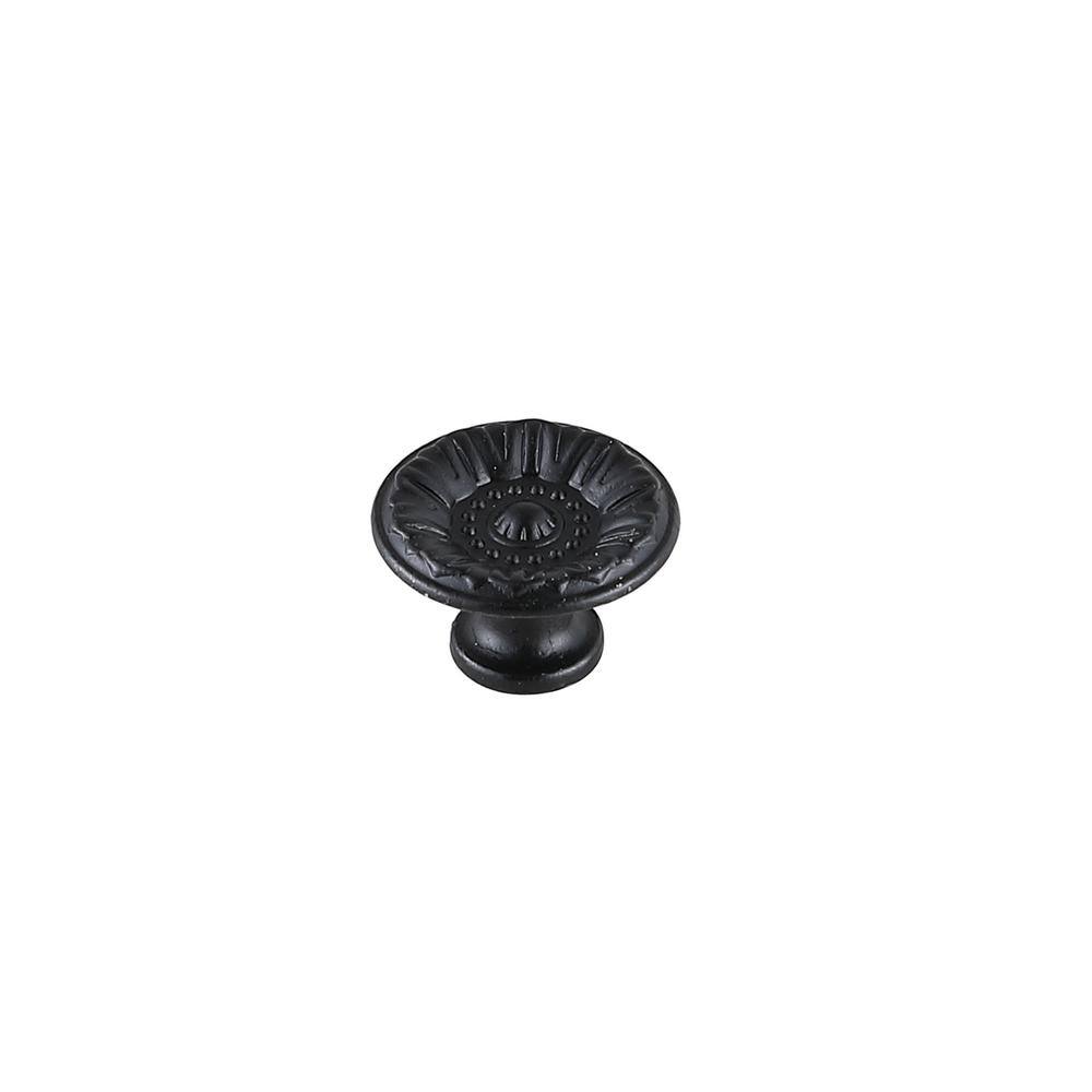Back. Elegant Decor - Corio 1.1" Diameter Matte Black Mushroom Knob Multipack (Set of 10) - Matte Black.