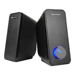 GOgroove - SonaVERSE 32W UB2 Multimedia USB Powered Speakers for Desktops, Laptops, Pair - Blackout