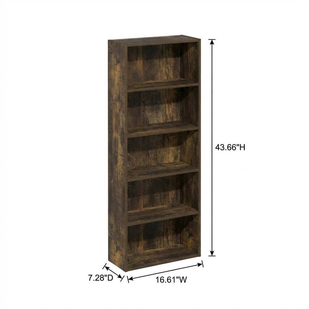 FurniFact - Wooden bookcase with open shelves for storage and display - Amber Pine price history on PriceWatchPro