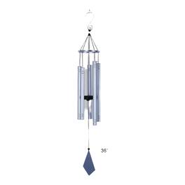 FC Design - 36" Long Tuned Blue Metal Wind Chime Outdoor Patio or Garden Hanging Decoration - Multi-Color