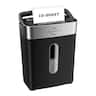 Bonsen - Heavy Duty Paper Shredder - 10-Sheet Cross-Cut Shredder with Handle for Home and Office - 4 Gallons Bin - P-4 Security - Black