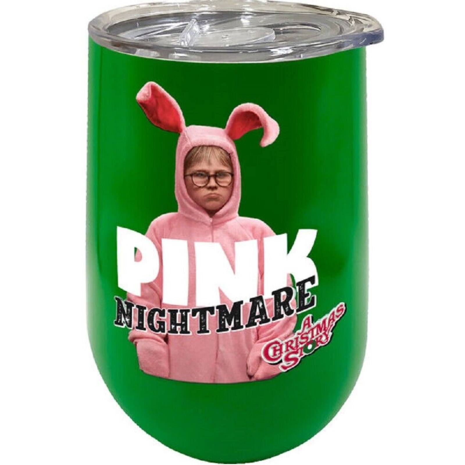 Spoontiques - A Christmas Story Pink Nightmare Stainless Steel Double Wall Insulated Wine Tumbler 16 ounce - Green price history on PriceWatchPro